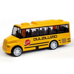 DULZILUZID Large School Bus Toy for Boys – Sound and Light Bus Model